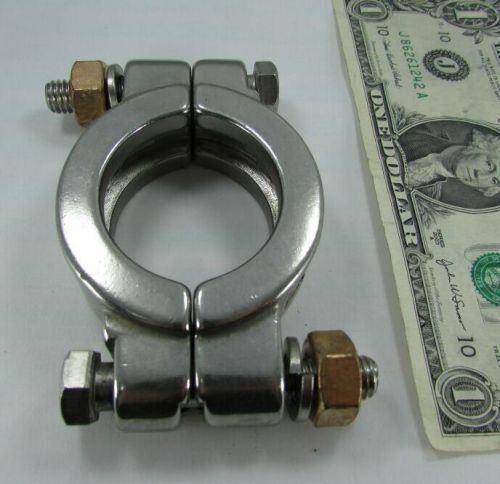 1-1/2&#034; stainless sanitary clamps heavy duty high pressure, bolt bronze nuts, nos for sale
