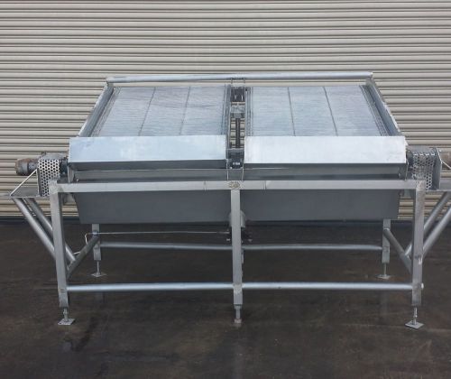 34” w x 54&#034; long dual ss incline conveyor, ss wire mesh belting for sale
