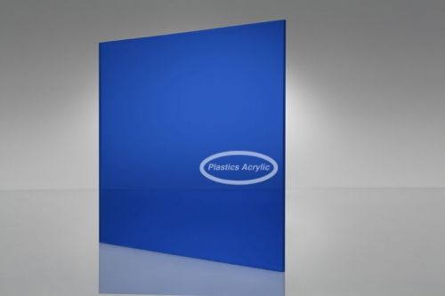 Blue-dark transparent acrylic plexiglass sheet 1/8&#034; x 3&#034; x 3&#034; (pack of 4) for sale