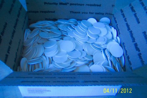 Neoprene rubber discs 1/16&#034; thick  white for sale