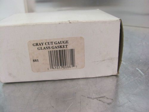 BOX OF 80 CUT GLASS GASKET GRAY SYNTHETIC RUBBER 881 5/8&#034;