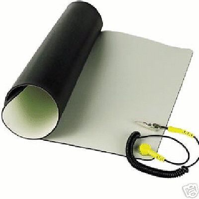 As8 — velleman pvc anti-static esd mat w/ ground cable 27&#034; x 40&#034; for sale