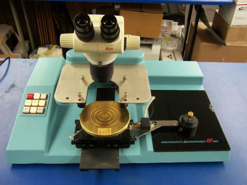 5271  WENTWORTH LABS PROBER WITH LEICA SCOPE MODEL 0-021-0200