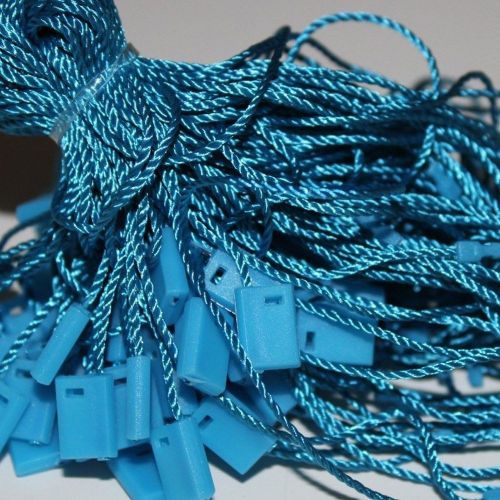 100pcs 7&#034; blue nylon clothes label rope goods price tag nylon strip line for sale