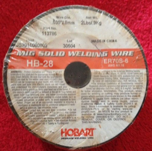 HOBART Solid MIG Welding Wire .030in. 2lb Spool ER70S-6 **Free Shipping**