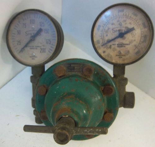 Vintage &#034;smith weld equip corp&#034; welding regulator ~ dual gauges for sale
