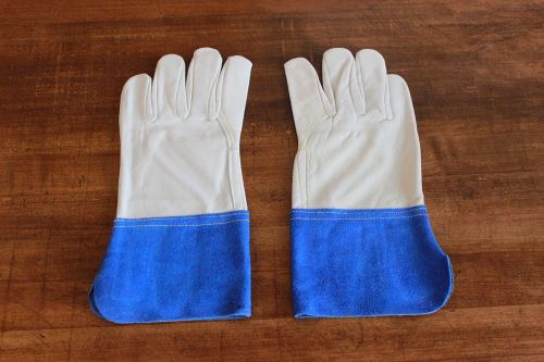 12&#034; Leather Heavy Duty Cowhide Welding Gloves Small S NOS TIG MIG 4&#034; Cuff