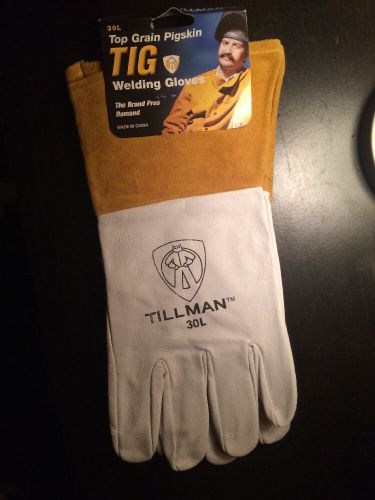 Tillman 30 Large TIG Welding Gloves Top Grain Pearl Pigskin w/ 4&#034; Cuffs 1 Pair