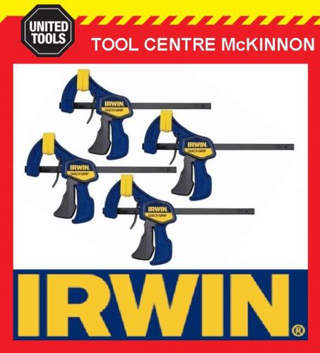 4 x irwin quick-grip 6” / 150mm one handed bar clamp for sale