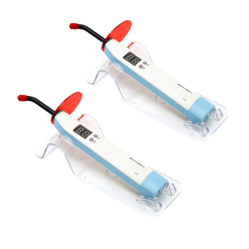 Us 2pc new wireless led curing light lamp dental orthodontics 1200mv t6 blue for sale
