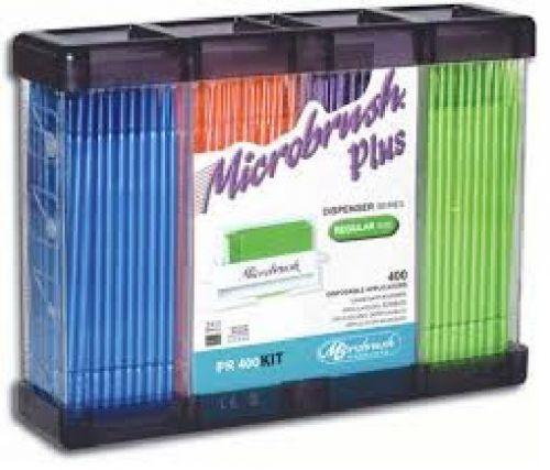 Microbrush Plus Refill Reg Size Assorted (Blue,Green,Peach,Purple) 400pk PR400