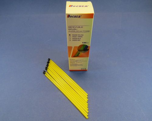 Dental brush applicators yellow box / 144 dochem for sale