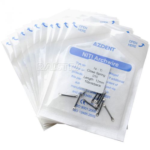 10X Dental Orthodontic Closed Coil Spring 0.010&#034; 12mm 10PCS/Pack Hot Sale BEST