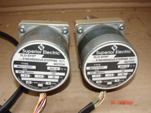 Superior Electric Slo-Syn Synchronous Stepping Motors, MA61FC-82007, (Lot of 2)
