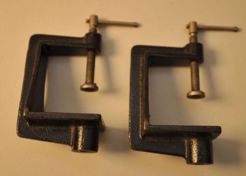 Lot of 2 Vintage Cast Iron Lab Clamps Model #679