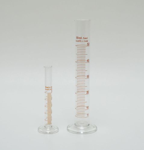 Cylinders graduated measuring 5ml 50ml lab borosilicate glass 5 50 ml new for sale
