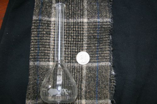 KIMAX 100 ml Volumetric Flask Non-Stoppered Class A - EUC