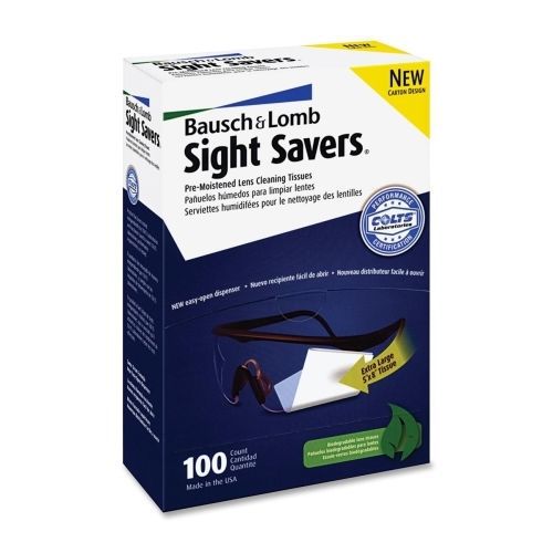 Bausch &amp; lomb sight savers pre moistened lens cleaning tissue-100/bx for sale