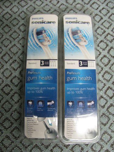 ( 6 ) New Sealed Philips Sonicare PRORESULTS GUM HEALTH Brush Heads STANDARD