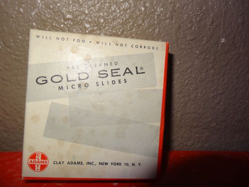 Vintage Gold Seal Micro Slides Size 3 x 1 &#034; A 1450 Lab Science Decor Materials