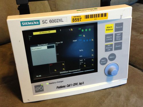 Siemens SC 6002XL Patient Monitor 6002 XL With Siemens Power Supply