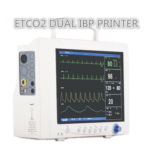 Icu patient monitor touch screen ecg nibp spo2 temp resp pr etco2 dual ibp print for sale