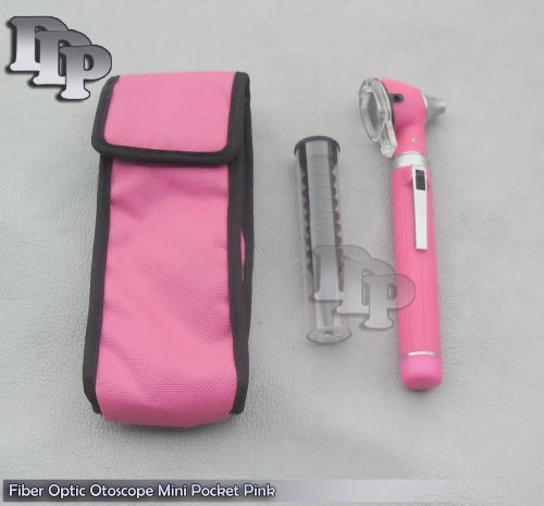 FIberOptic Mini Otoscope Pink Color (Diagnostic Set)