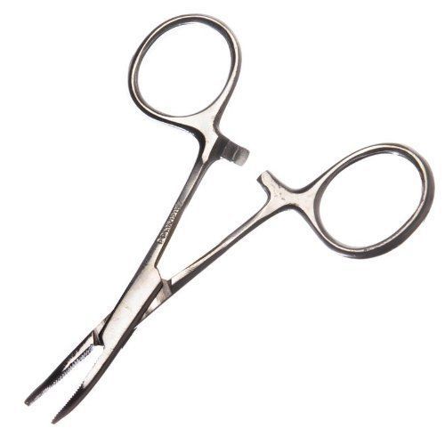 New Set of 3 3.5&#034; Curved Hemostat Forceps Locking Clamps - Stainless Steel