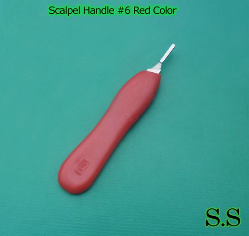 5 Scalpel Handle #6 with Red Color Surgical Instruments