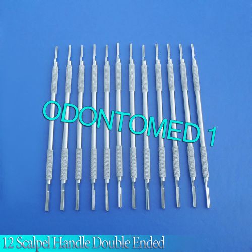 12 ROUND FORM DOUBLE ENDED SIEGEL SCALPEL HANDLE #3 #4 SURGICAL DENTAL