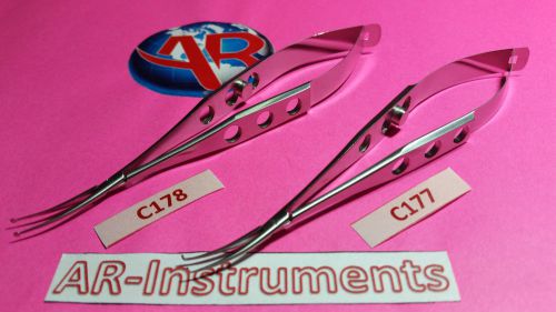 Ophthalmic 2pieces set Lens Holding Forceps  Eye Surgical Instruments