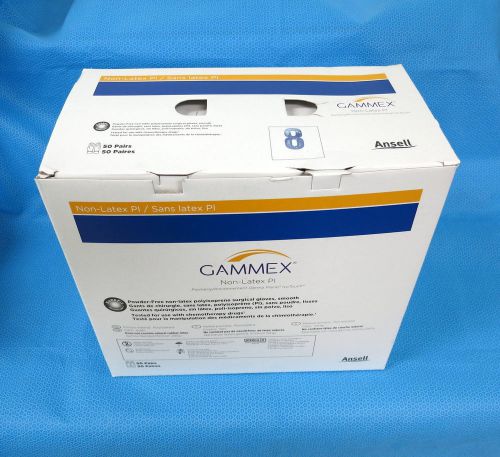Ansell 20685280 gammex non-latex pl surgical gloves (box of 50 pairs) for sale