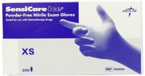 Medline Sensicare Ice Exam Gloves - X-small Size - Latex-free, (mii486800)