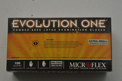 Microflex Evolution One PowderFree Latex Examination Gloves- size X-Small