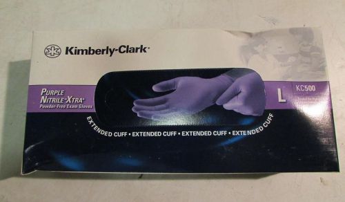 Lot of (10) Kimberly Clark KC500 Purple Nitrile-Xtra 50603 Glove Large 50Pk