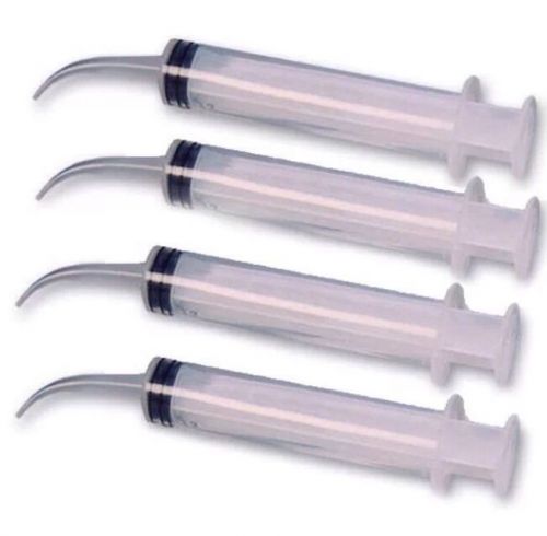 Monoject type utility irrigation syringes curved tip 4 pcs 12cc promotion for sale