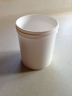 Case 180 16 oz  89mm 89-400 Polypropylene PP Plastic White Single Wall Jars Jar