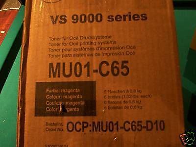 New Case of 6 OEM Oce VS 9000 Magenta MU01-C65 Toner