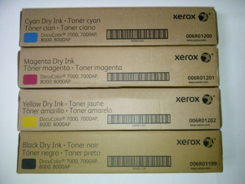 Xerox docucolor 7000, 7000ap, 8000, 8000ap toner - 1 set cmyk for sale