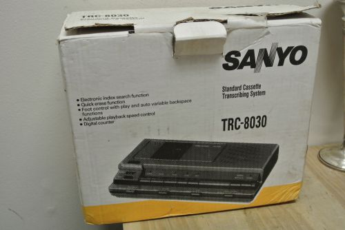 NIB SANYO TRC-8030 Standard Cassette Transcribing Dictation Machine