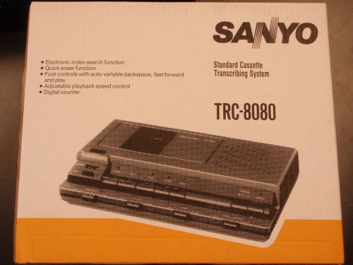 Sanyo TRC8080 Standard cassette transcriber with foot pedal &amp; headset