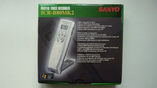 Sanyo ICR-B80MK2 Digital Voice Recorder Diktiergerat Neu + OVP