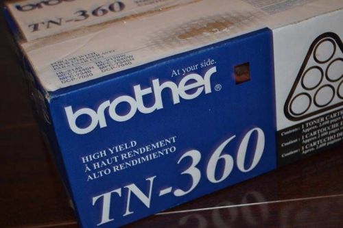 Brother printer cartridge tn 360 new &amp; factory sealed new in box for sale