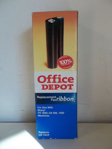 Office depot black replacement fax ribbon sharp* fo 1650; ux 500/1000 machines for sale