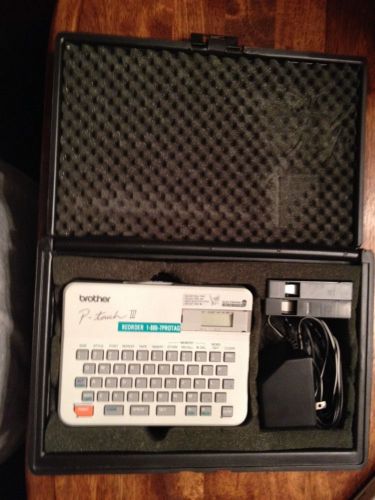 BROTHER P-touch III PT-10 LABEL MAKER w/Case, Adapter, and 3 Cassettes