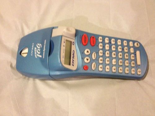 Blue dymo letra tag label maker organize mark battery powered simple easy for sale