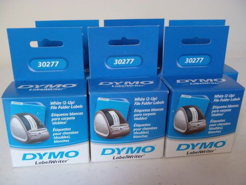 x6 Dymo LabelWriter 30277 White 2-Up File Folder Labels LOT