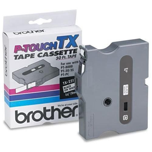 Brother international tx2211 tx2211: 3/8 black on white for use with pt-30 35 for sale
