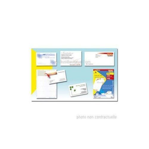 Decadry OCC4939 Business Cards Square-Cornered 128 x 82 mm 200 g Pack of 60 Whit