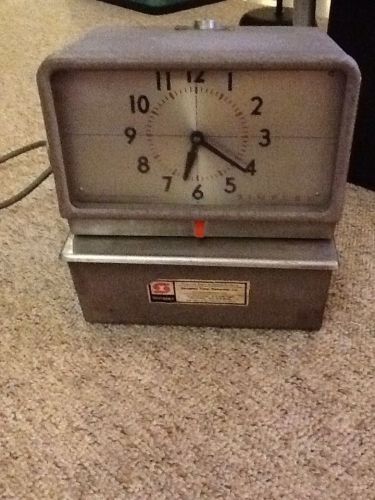 Simplex time recorder time stamper clock - vintage for sale
